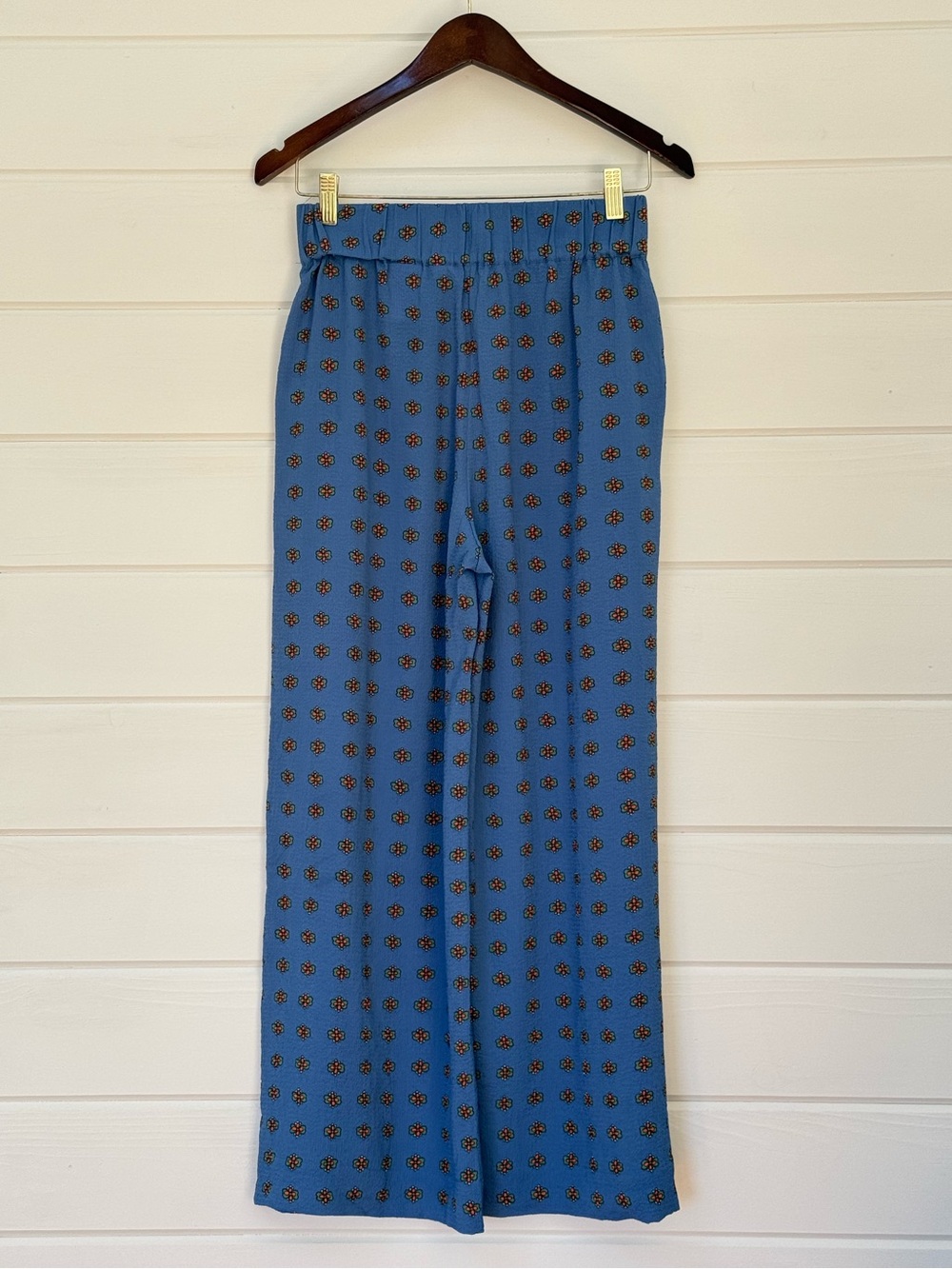 & Other Stories Paris Atelier Blue Floral Pants US 4 EUR 36